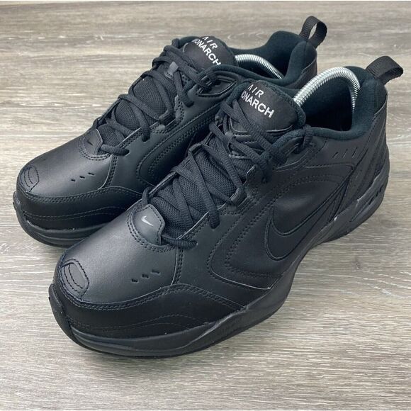 Nike Men's Air Monarch IV Training Shoe (Extra Wide/4E) - Black/Black SZ 11 - Picture 1 of 9